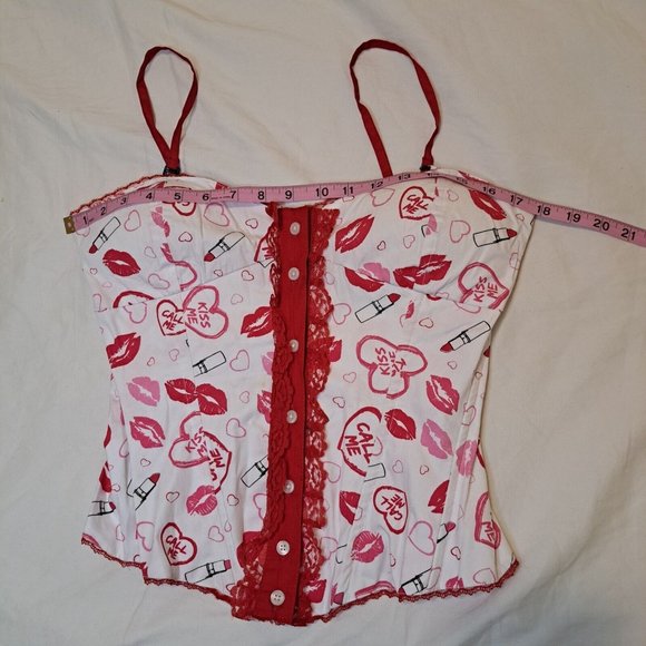 Dead Threads Date Night Flirty Blouse Valentines Womens Top Size M - Picture 14 of 16